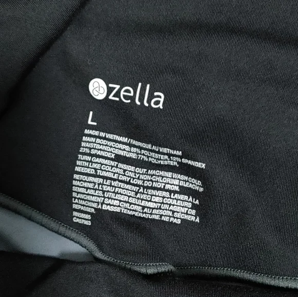 Zella Maternity 7/8 Black and Gray Camouflage Leggings - Picture 4 of 5